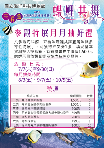 參觀特展月月抽好禮 (點圖放大)